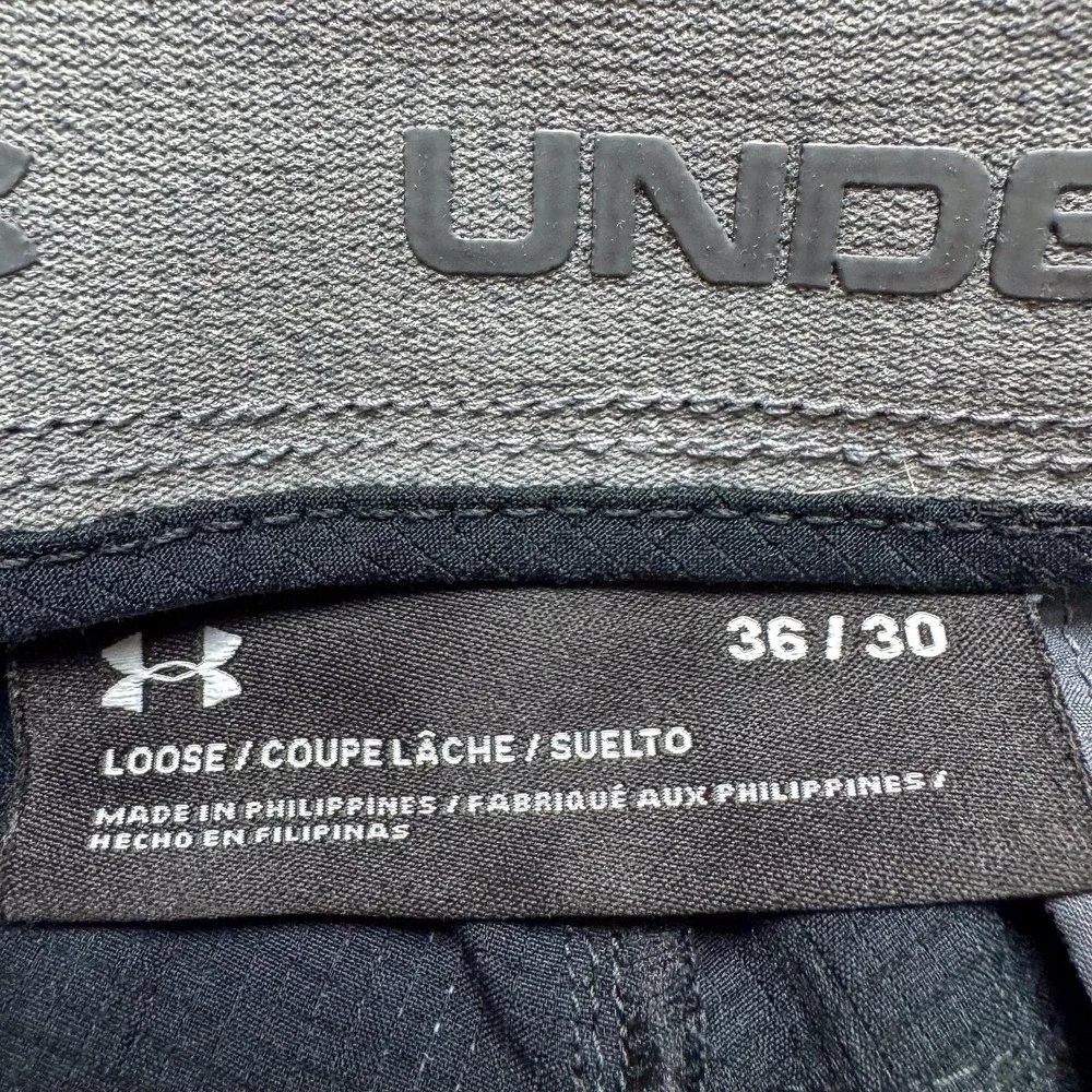 Under Armour Pants Mens 36 Black Golf Loose Fit Performance Stretch Casual 36x29